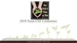 2018 Texas CEF Conference