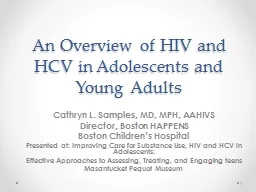 An Overview of HIV and HCV in Adolescents and Young Adults