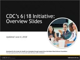 CDC’s 6|18 Initiative: