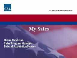 Deone McMillan Sales Program Manager