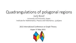 Quadra ng ulations   of polygonal regions