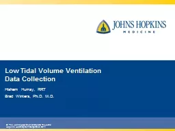 Low Tidal Volume Ventilation