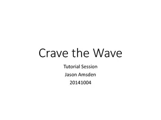 Crave the Wave Tutorial Session Jason Amsden   General