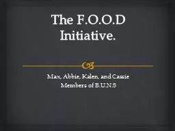 The F.O.O.D Initiative.