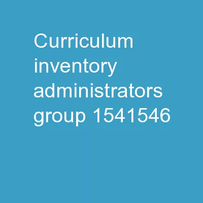 Curriculum Inventory Administrators’ Group