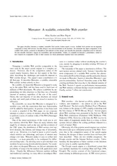 World Wide Web     Mercator A scalable extensible Web