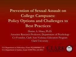 Prevention of Sexual Assault on College Campuses:
