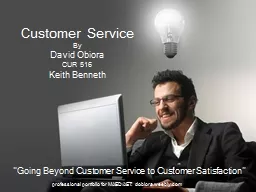 Customer Service By David Obiora
