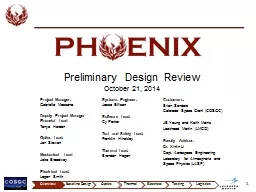Preliminary Design  Review