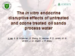 The  in vitro  endocrine disruptive effects of untreated and ozone treated oil sands process