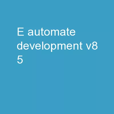 e-automate development v8.5