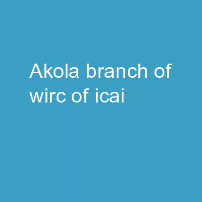 Akola Branch of WIRC of ICAI