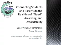 2014 WASFAA Conference Reno, Nevada