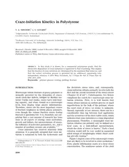 CrazeInitiation Kinetics in Polystyrene T