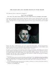 THE CRAZY LIFE AND CRAZIER DEATH OF TYCHO BRAHE