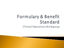 Formulary & Benefit Standard