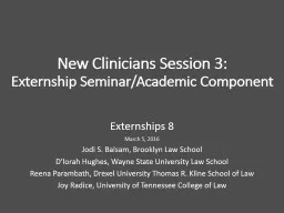 New Clinicians Session 3: