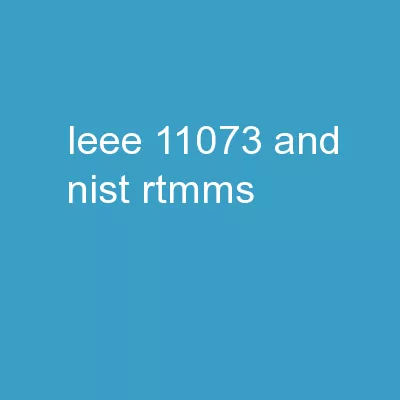 IEEE  11073 and NIST RTMMS