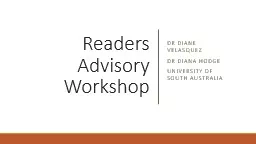 Readers Advisory  Workshop