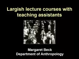 Largish lecture courses with teaching assistants
