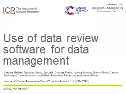 Use of data review software for data management