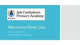 Welcome to Potter   & Blake Class