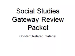 Social Studies Gateway Review Packet