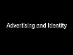 Advertising and Identity