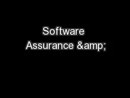 Software Assurance &
