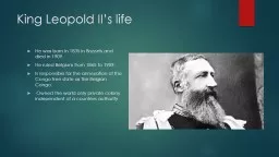 King Leopold II’s life