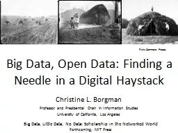 Big Data, Open Data: Finding a Needle in a Digital Haystack