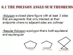 6 .1 The Polygon angle-sum theorems