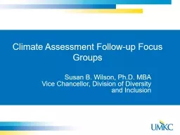 Climate Assessment Follow-up Focus Groups