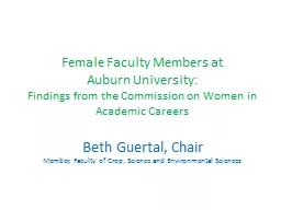 Female Faculty Members at