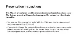 Presentation Instructions