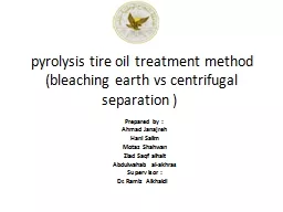 pyrolysis tire oil treatment method  (bleaching earth