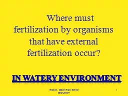 Where must fertilization by organisms that have external fertilization occur?