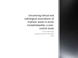 R Sutter PW Kaplan  European Journal of Neurology