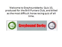 Welcome to  Greyhoundderby