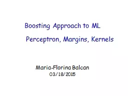 Boosting Approach to ML Maria-