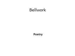 Bellwork Poetry Dream Horses