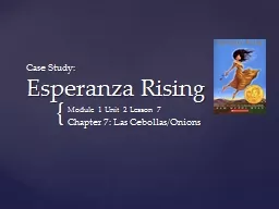 Case Study: Esperanza Rising