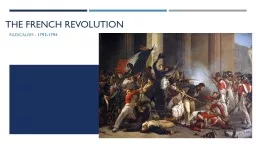 The French Revolution Radicalism -