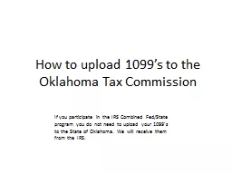 How to upload 1099’s to the Oklahoma Tax Commission
