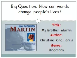 Big Question: How can words change people’s lives?