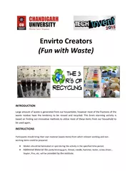 Envirto Creators un with Waste INTRODUCTION Large amou