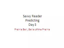 Savvy Reader Predicting Day