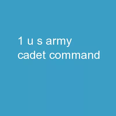 1 U.S. Army Cadet Command