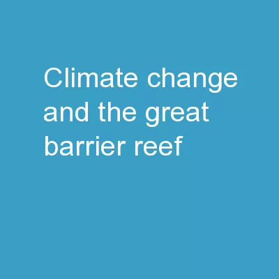 Climate Change and the Great Barrier reef