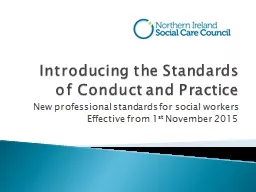 Introducing the Standards of Conduct and Practice